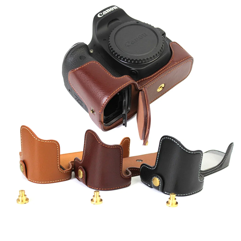 Чехол из натуральной яловой кожи чехол накладка для камеры Canon EOS 60D 70D 80D 90D 80DII DSLR с