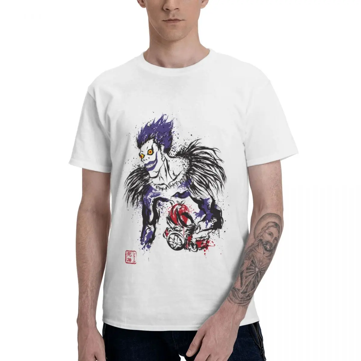 

Anime Shinigami Aesthetic Clothes Men's Basic Short Sleeve T-Shirt Graphic Funny Tops