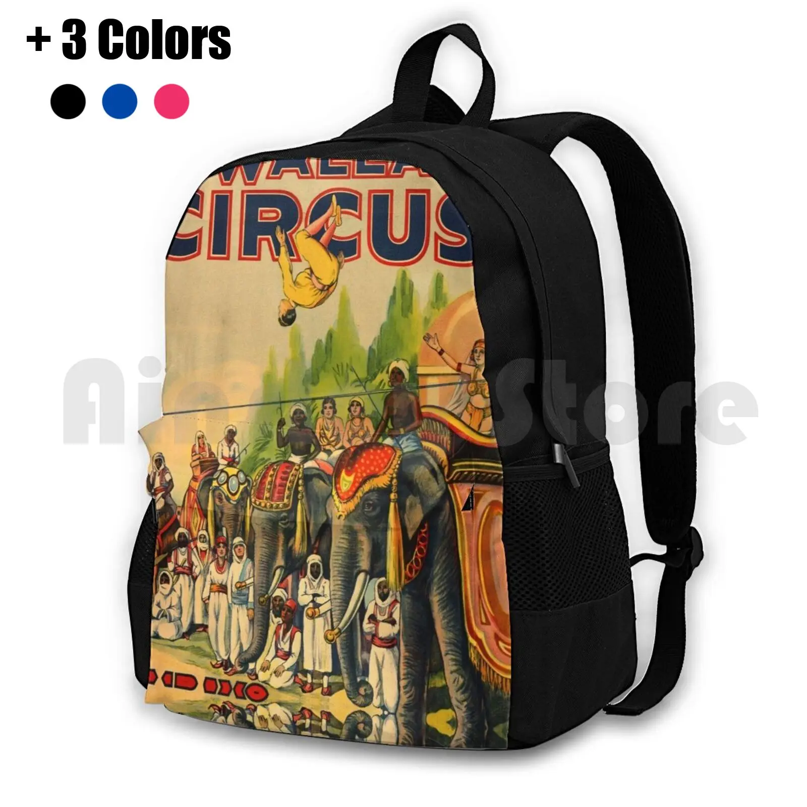 

Vintage Circus Poster-Hagenbeck Wallace Circus Outdoor Hiking Backpack Waterproof Camping Travel Vintage Circus Circus India