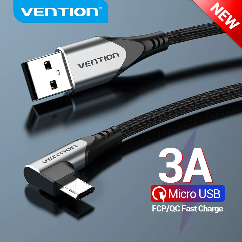 Vention Micro USB кабель 3A прямоугольный для быстрой зарядки данных Xiaomi Remdi Samsung Android