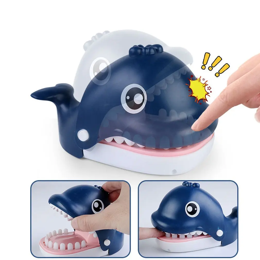 

Cute Playing Toy Whale Mouth Dentist Bite Finger Interactive Game Funny Gags Toy Children Gift
