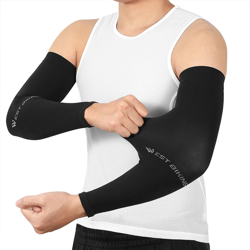 

WEST BIKING Unisex Cooling Arm Sleeves Cover Cycling Running UV Sun Protection Outdoor Men Nylon Cool Arm Sleeves Riding Equipme