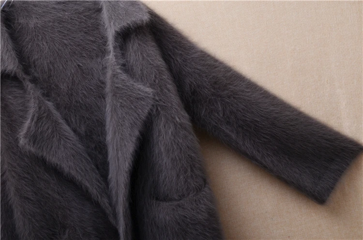 Женская осенне-зимняя одежда Пушистый Плюшевый норковый кашемировый вязаный