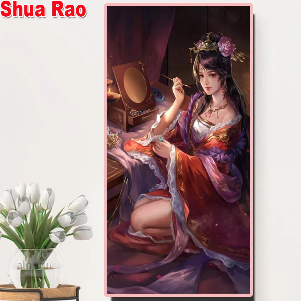 

Full Square/Round Drill 5D DIY Diamond Painting "Woman with makeup" Embroidery sexy girl handicraft Cross Stitch 3D Home Decor