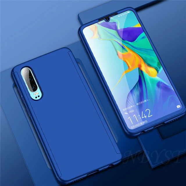 Синий Роскошный 360 полный защитный чехол для телефона huawei Y9 Y7 Prime Y6 Pro чехол для huawei Y7 Y6 Y5 P Smart Plus Z чехол - Цвет: Синий