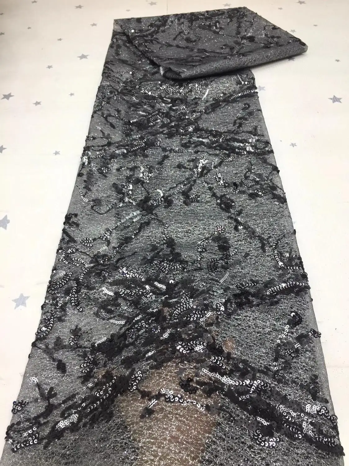 

Nigeria 4 colors tulle beautiful sequin embroidery craft lace lace fabric wedding dress show DIY sewing sewing fabric XZX-2401