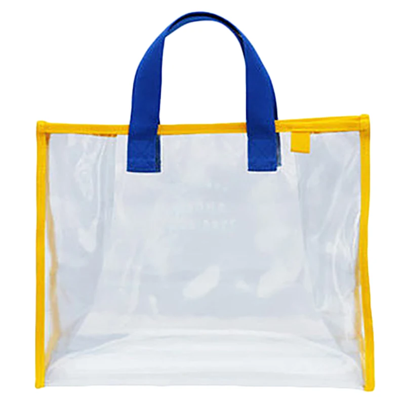 Прозрачная пляжная сумка женская Большая вместительная на плечо для купальника