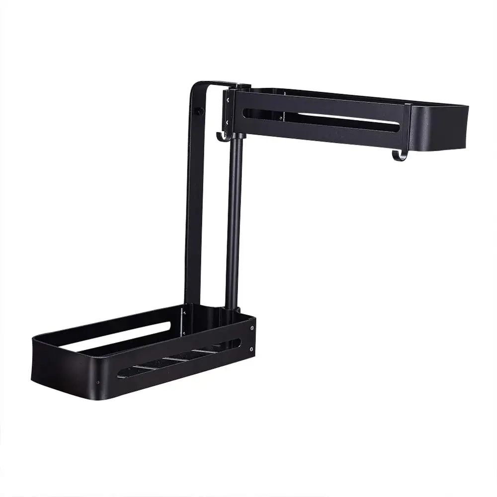 Двухуровневая полка для хранения стойка-органайзер специй с 2 подвесными