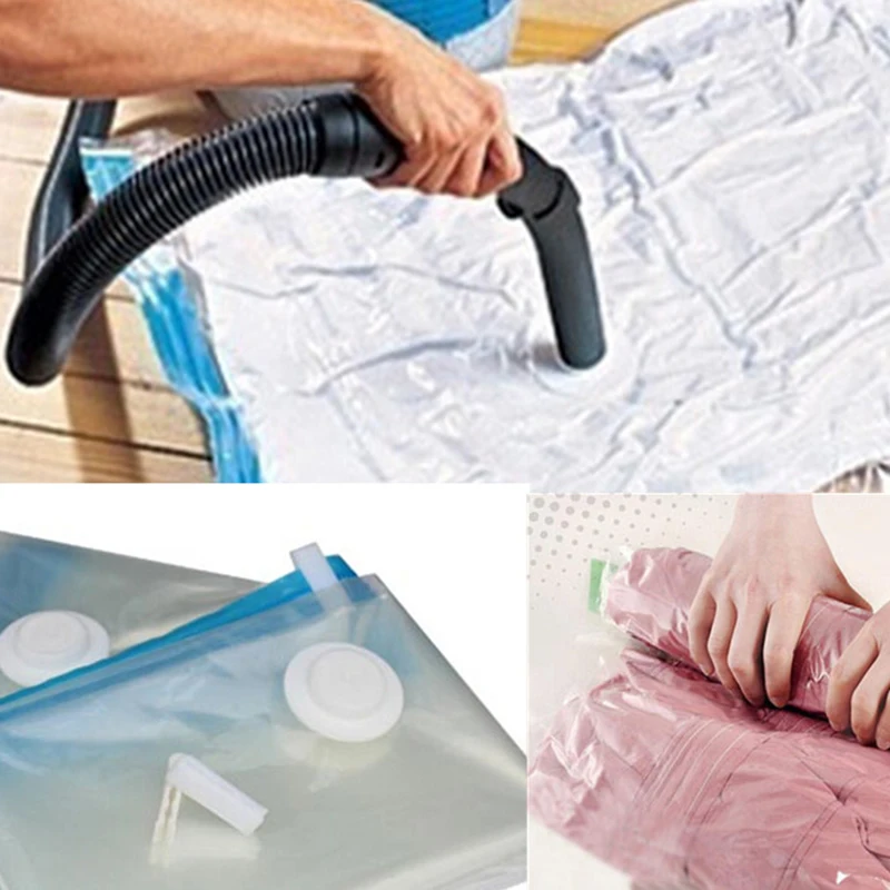 

1Pcs NEW Vacuum storage bag household goods vacuum compression bag storage bag transparent pumping clothes quilt tool