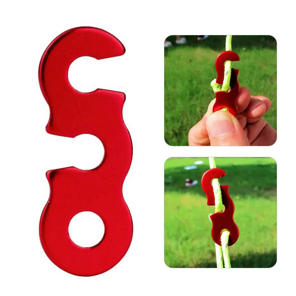 

10pcs Tent Rope Buckles Outdoor Camping Wind Rope Stopper Wigwam Awning Adjustable Buckle