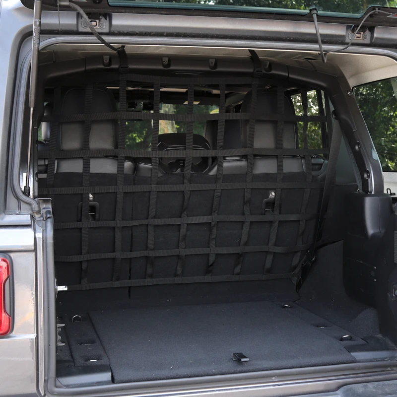 Внутренние формовочные изделия для Jeep Wrangler JK JL 2007-2015 2016 2017 2018 2019 Сетка разделения животных для безопасности грузового отсека автомобиля.