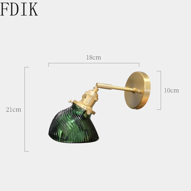 Простой светодиодный настенный светильник в зеленом цвете Золотистый