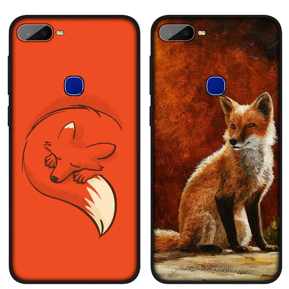 Мягкий силиконовый чехол A14 Animal Fox для Xiaomi Mi Poco F2 F3 M2 M3 C3 X2 X3 GT NFC Pro | Мобильные