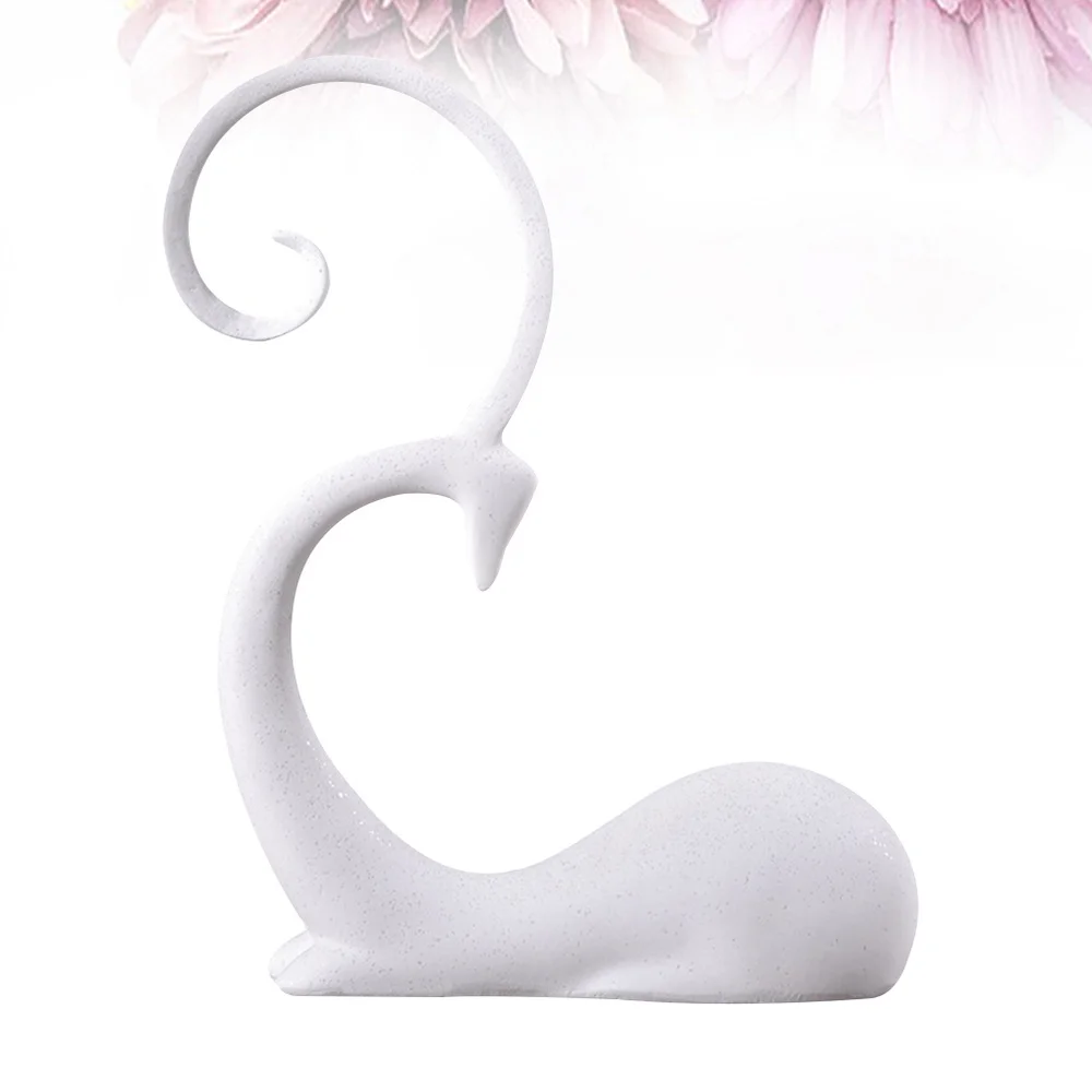 

Aesthetic Abstract Deer Design Household Decoration Indoor Decorative Props Photo Props for Living Room Bedroom (White)