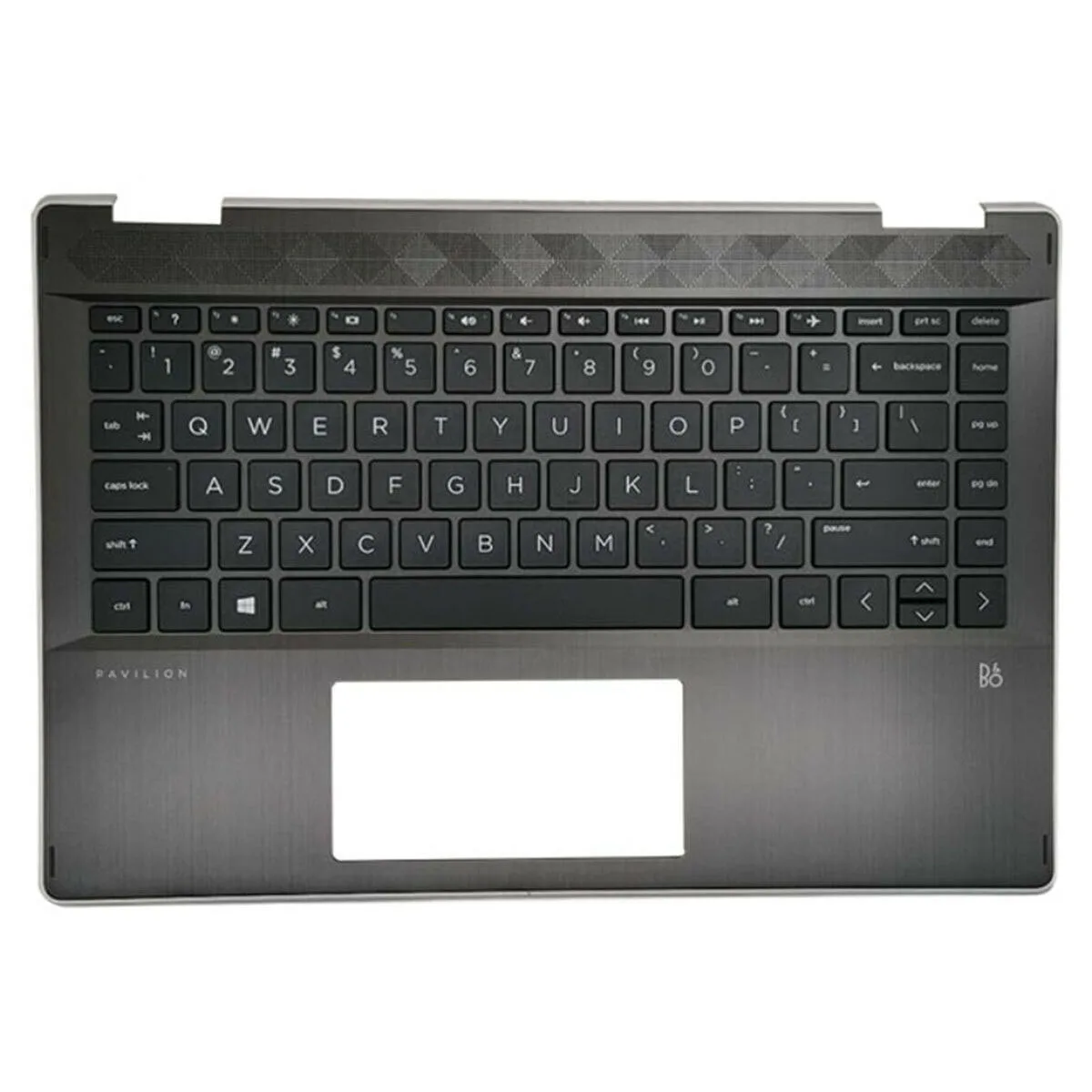 New Palmrest Top Case Keyboard Silver Edge For HP Pavilion X360 14-DH  L53796-001