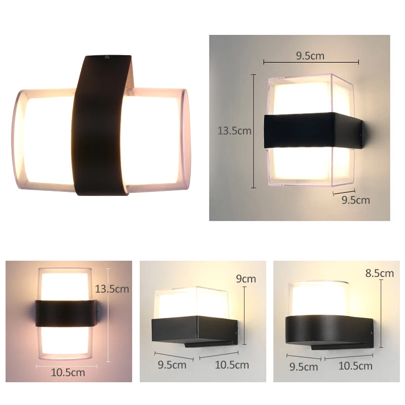 Новая светодиодная двойная комнатная настенная лампа для улицы крыльца сада