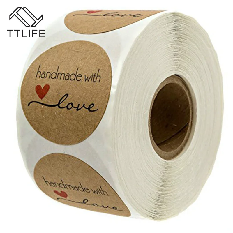 500 шт. круглые наклейки из натуральной крафт-бумаги | Дом и сад