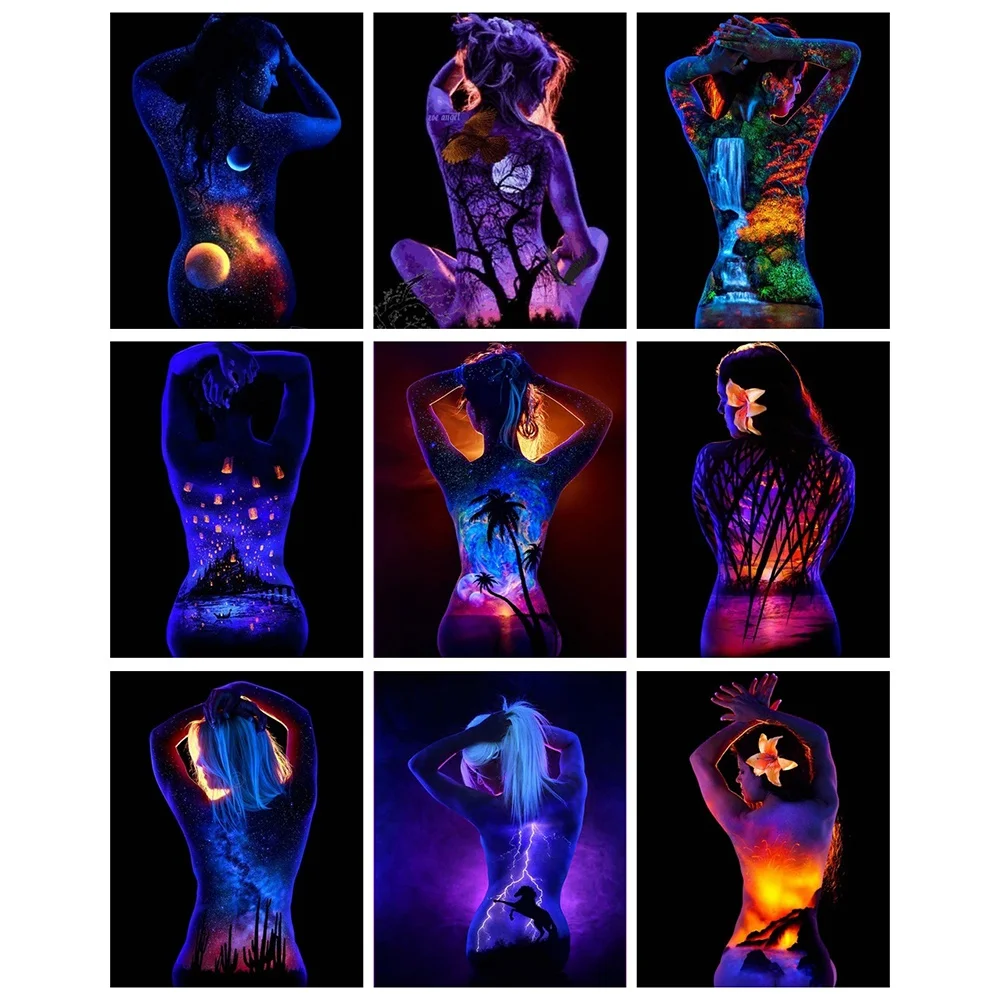 

5d Diamond Painting Black Background Beauty Painting Full Diamond of Rhinestones Diamond Mosaic Painting Kits