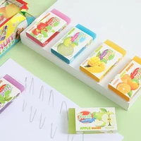 color jelly transparent fruit series eraser creative cartoon rubber cute office school supplies kawaii stationery gift prizes