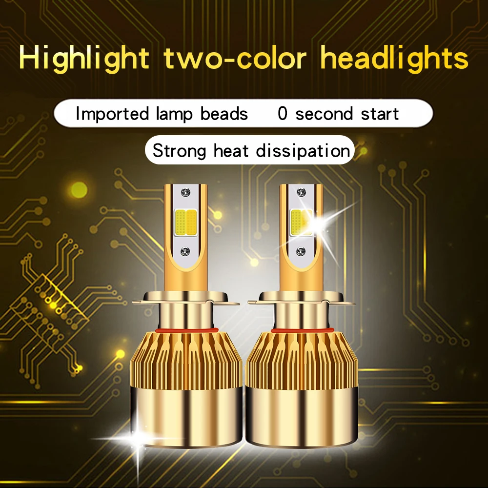 

H7 H3 Led Headlight Bulbs H1 LED H4 880 H11 HB3 9005 HB4 9006 Car Lights H13 6000K 12V 24V 3800LM Auto Headlamps Canbus Lamp