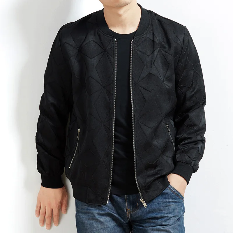 Мужская куртка бомбер в стиле милитари повседневная клетку с воротником стойкой