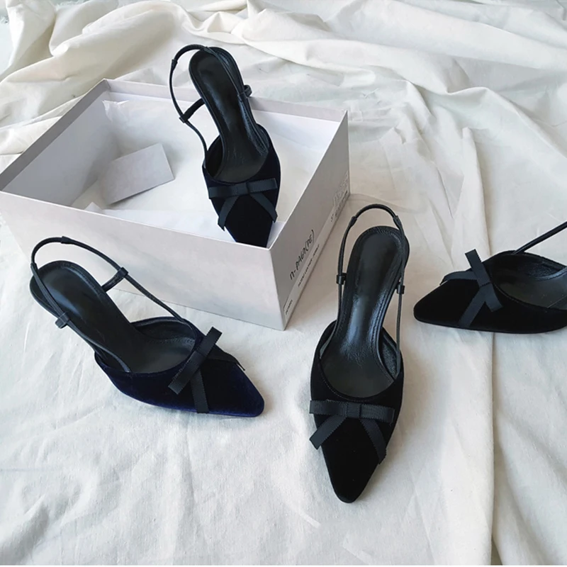 Женские босоножки на высоком каблуке 6 см 8 с бантом|Женские туфли| |