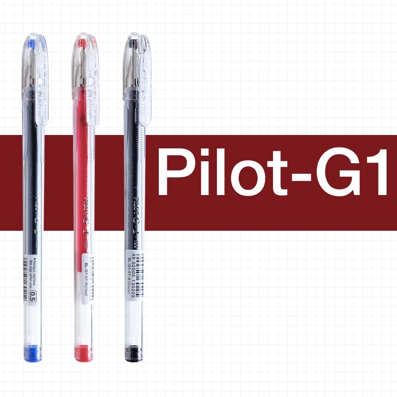 

6pcs Pilot BL-G1-5T Gel Pen Student Office PenLarge Capacity Exam Dedicated 0.5 Mm Signing Pen Black Blue Red Colors