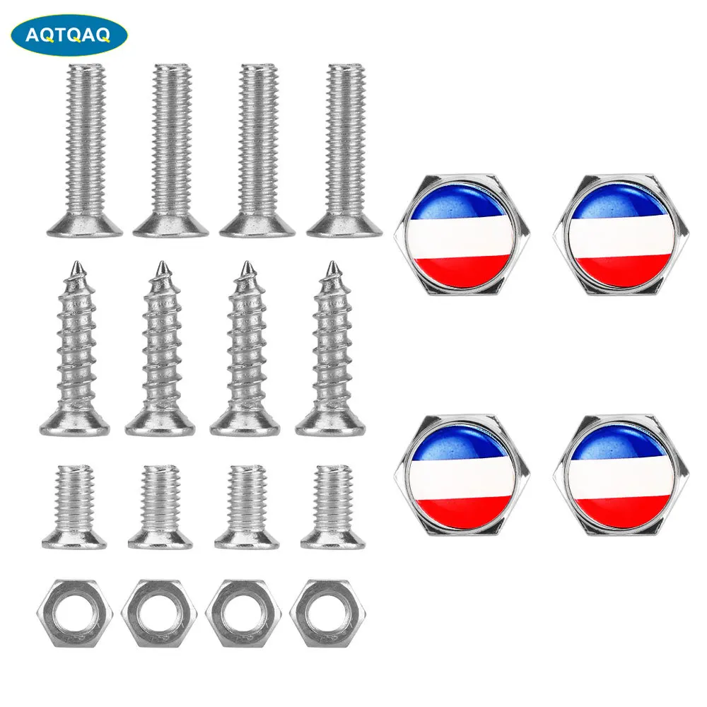 

AQTQAQ 1 Set Car Accessories Thread License Plate Frame Bolts Universal Screws For Car Styling