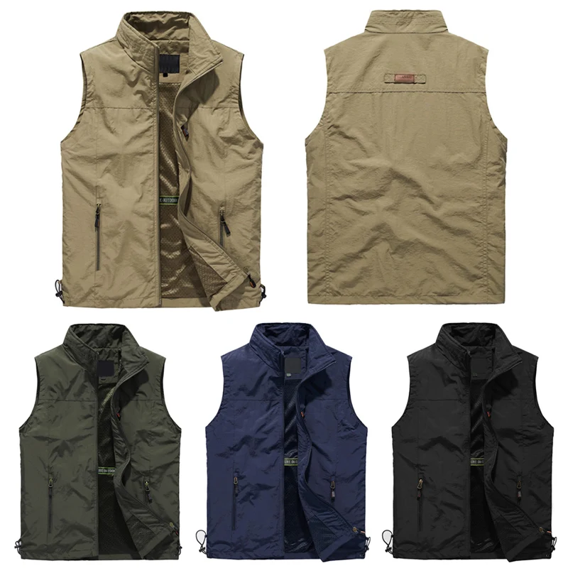

Men Outdoor Vest Mesh Breathable Waistcoat Leisure Sports Fishing Vest K2