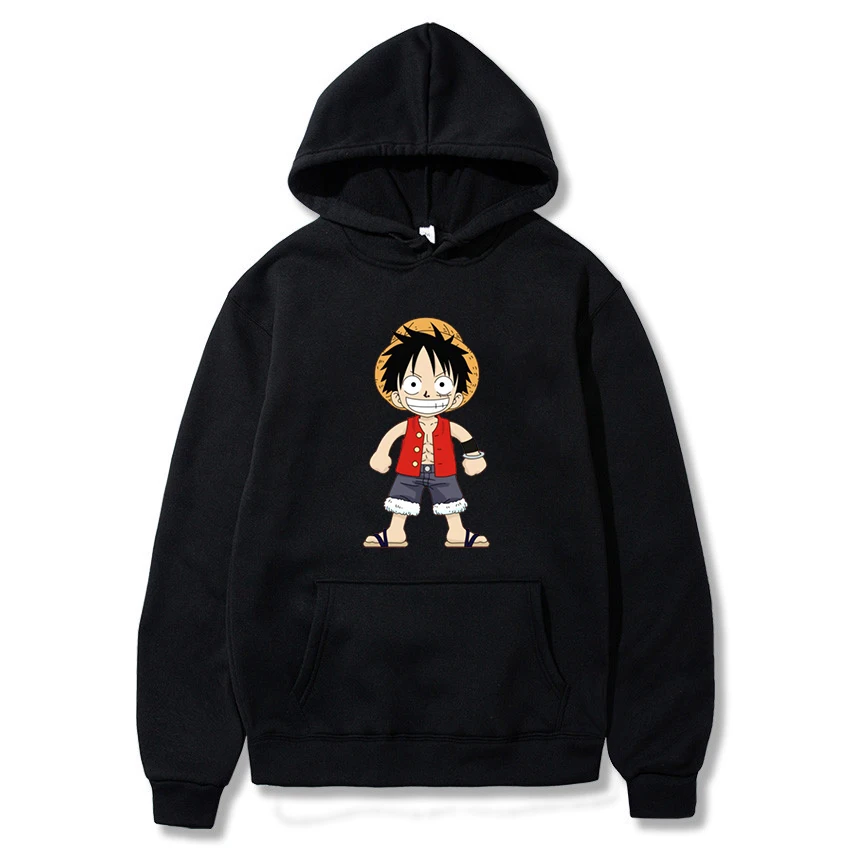 

Luffy Kawaii Print Sweatshirts Hot Japanese Anime Female Hoodies 2021 New Spring Autumn Hoody Women Men Funny Cartoon Pullovers