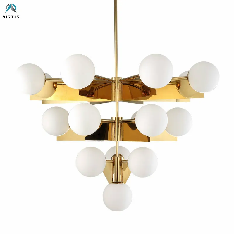 

Позолоченная стальная светодиодная люстра, роскошная светодиодная люстра, подвесная люстра, осветительные приборы для помещений