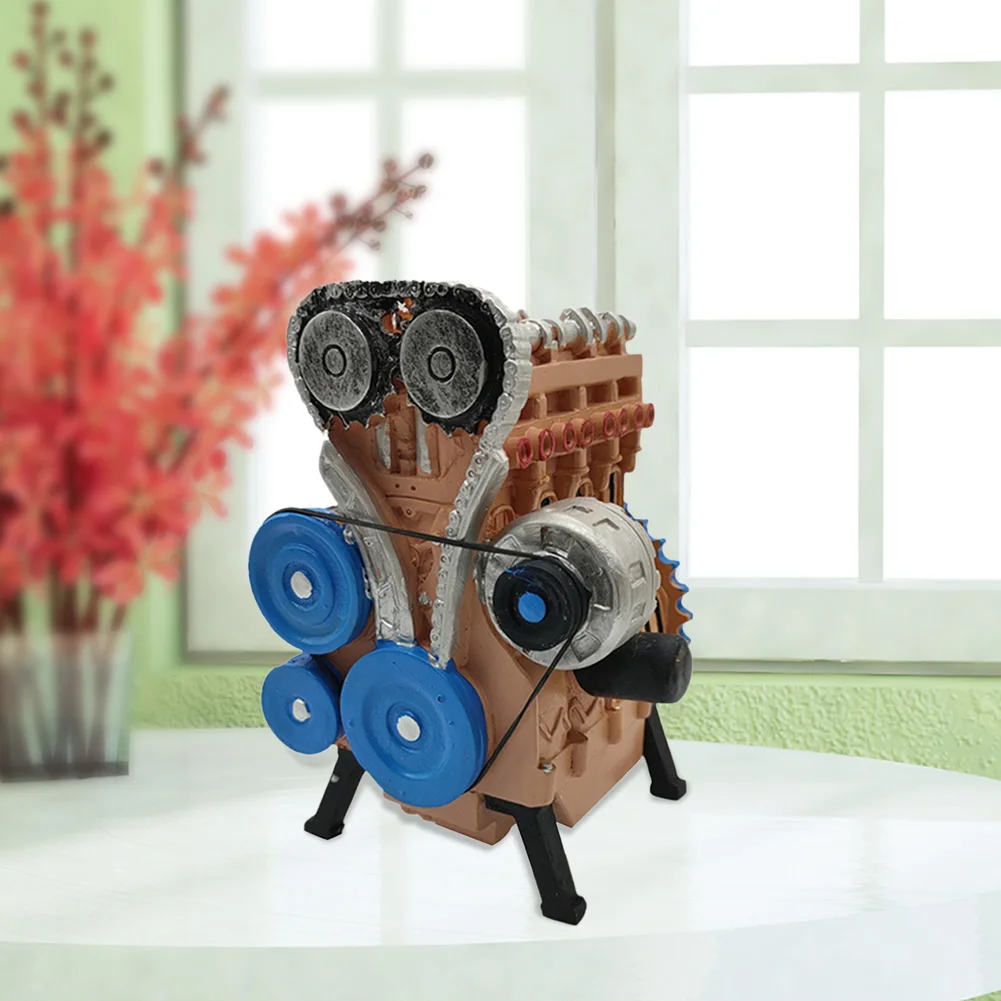 Engine Car Four-Cylinder Statue Model Kit Ornaments Assembly All-Metal Mini Inline | Игрушки и хобби