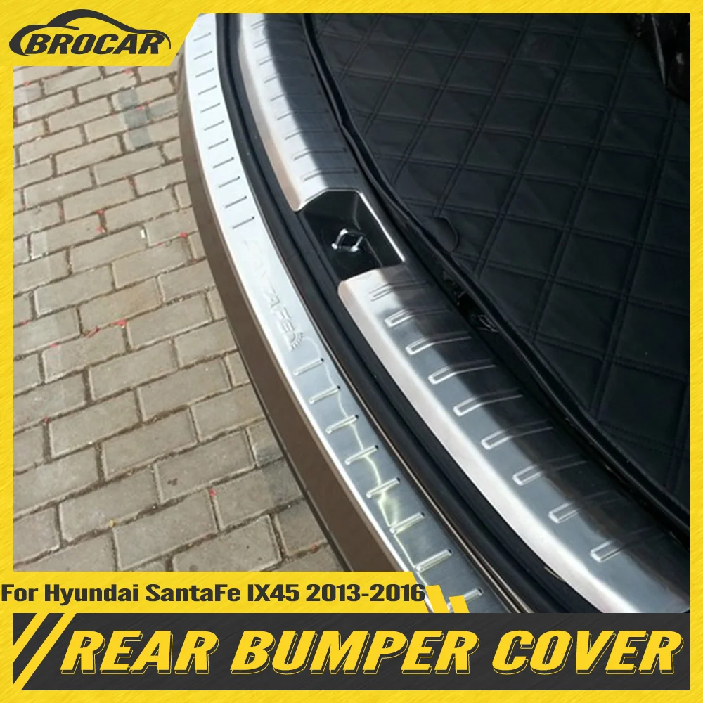 

Автомобильный Стайлинг для Hyundai Santa Fe IX45 2013 2014 2015 2016, протектор заднего бампера, протектор на порог багажника, отделка, автомобильные аксессу...