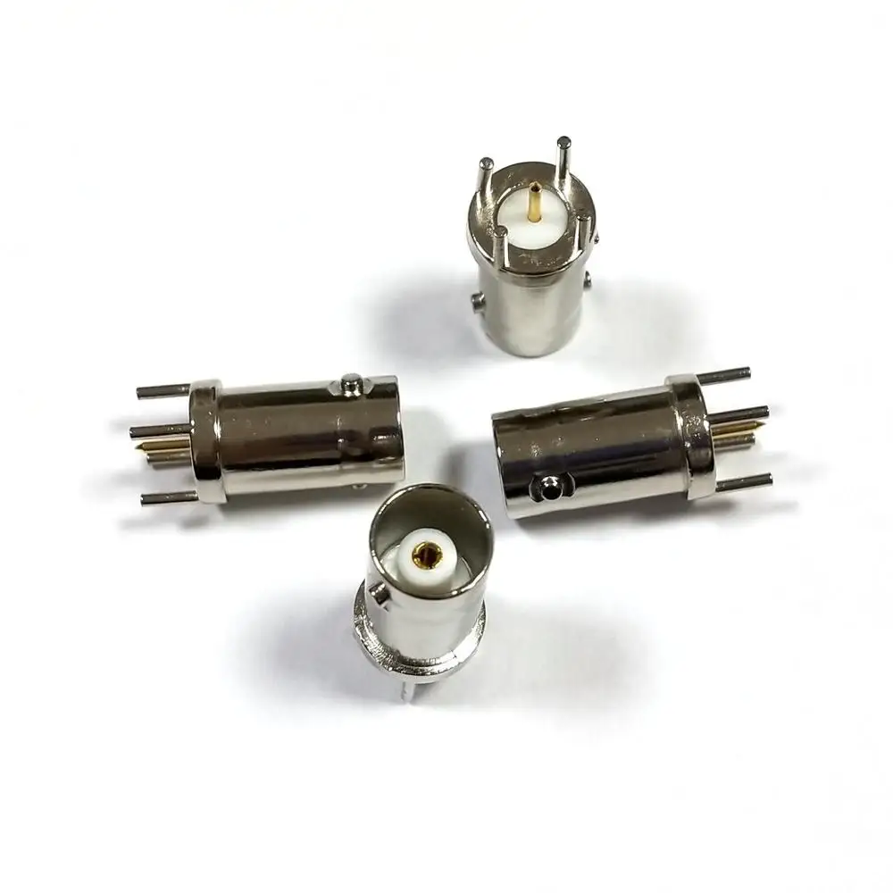 100 шт. RF коаксиальный разъем BNC гнездо крепление на печатную плату пайкой Разъем