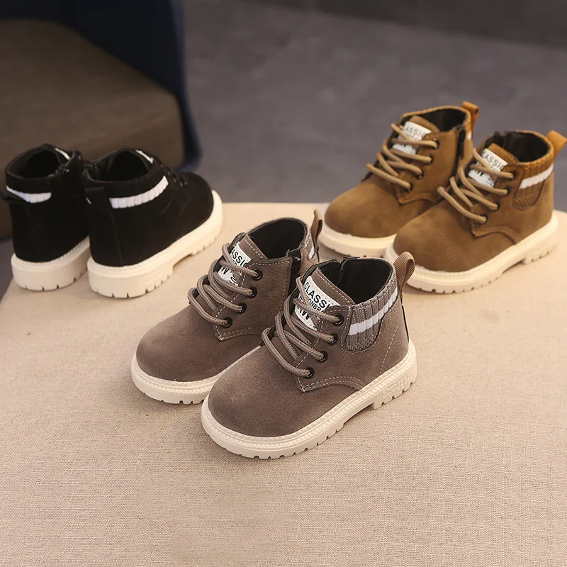 

2 Style Inside Material Plush Kids Winter Boots Cotton Fabric Spring Autumn Children Shoes Baby Toddler Boys Girls Boots C10012
