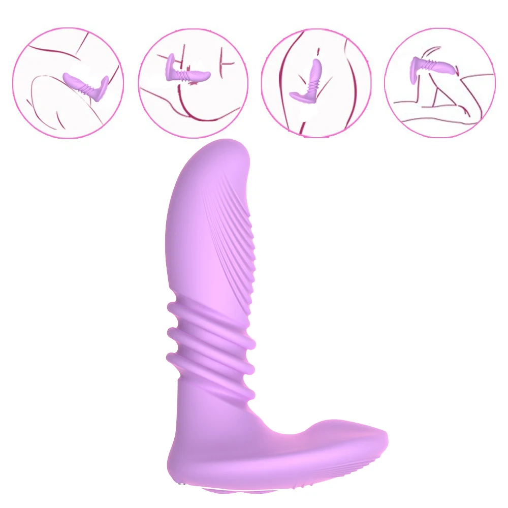 Вибратор фаллоимитатор для стимуляции клитора 7 телескопических