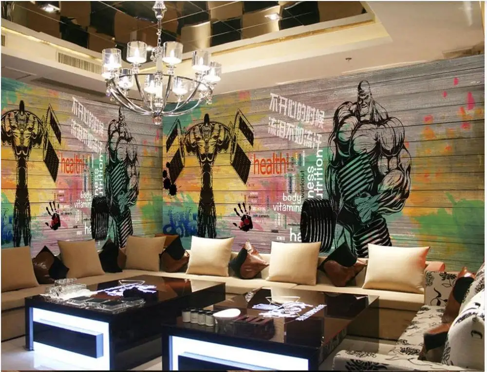 Пользовательские фото обои для стен 3 d фрески деревянные доски граффити спорт