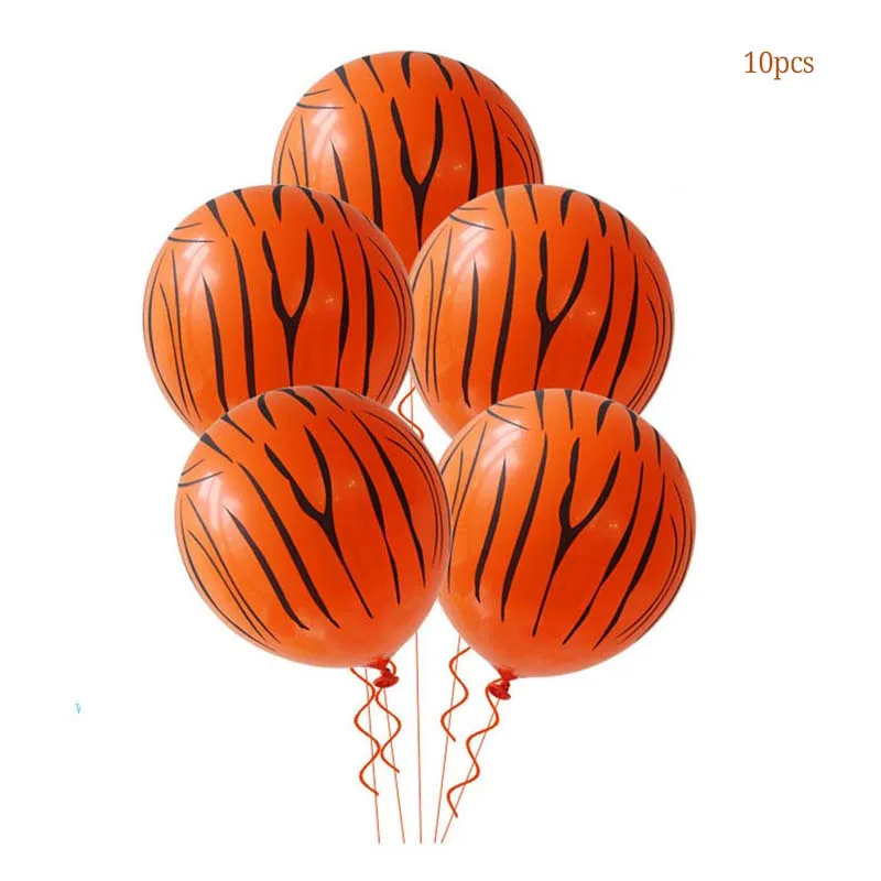 5pcs balloon Джунгли с днем рождения баннер сафари животных торт Топпер Дикий один 1-я вечеринка для мальчика день рождение украшения флажки для торта джунгли вечерние поставки - Цвет: 5pcs balloon