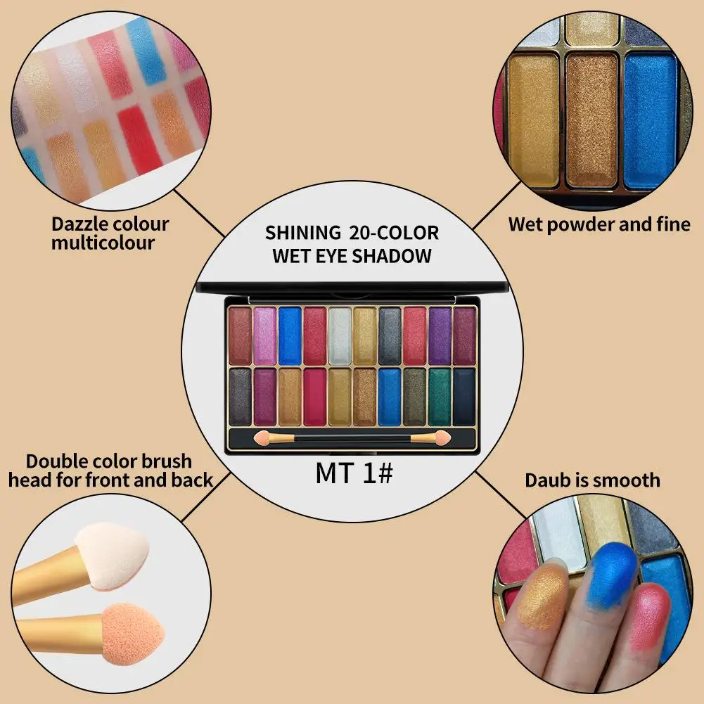 20 Colors Glitter Neon Shining Eyeshadow Palette Waterproof Smoky Eye Shadow Pallete Matte Powder Makeup |