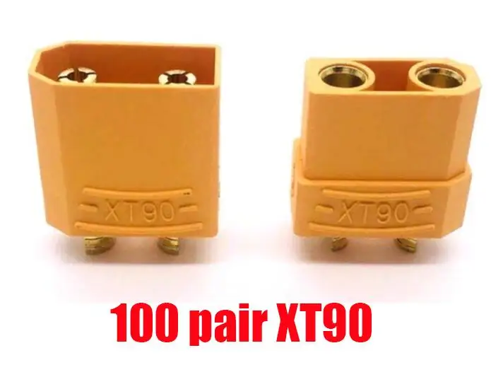 100 пар, высокое качество, XT60 XT-60 XT 60 XT30 XT90, штепсельная вилка, штепсельная Вилка для RC Lipo батареи,, Прямая поставка - Цвет: 100 pair XT90