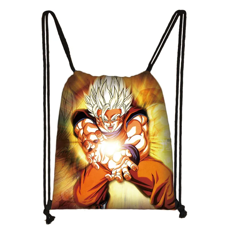 SKD-QLZ36 Аниме dragon ball drawstring сумка Goku Saiyan холщовый рюкзак подростковый рюкзак для мальчиков сумки для хранения - Цвет: SKD-QLZ36
