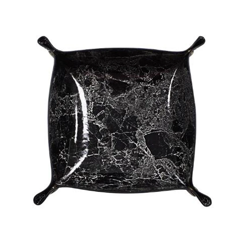 Складная коробка для хранения из искусственной кожи квадратный лоток игры в