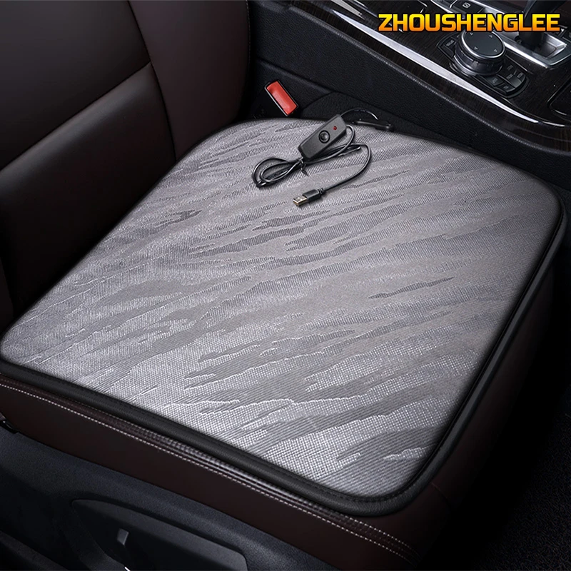 ZHOUSHENGLEE 12V Heated car seat cover for Chrysler all models 300C PT Cruiser 300S 300 Sebring car Winter Pad Cushions car styl