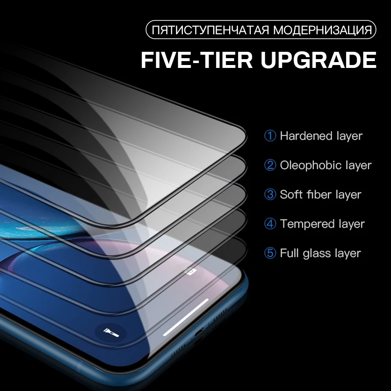 9D Transparent Shockproof Tempered Glass For iPhone 11 12 13 14 Pro Max Mini X Xs XR 6 7 8 Plus Explosion Proof Screen Protector