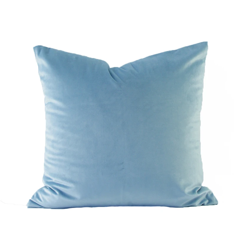 Light Blue Essie Home Зеленый Темно-Синий Янтарный Бархатный Чехол для подушки матовое бархатное покрытие для Диванный домашний декор - Цвет: Light Blue