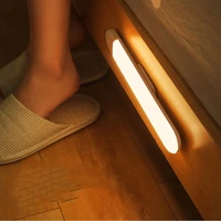 pir body sensor usb rechargeable led night lamp wardrobe light kitchen removable magnetic strip lights