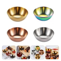 seasoning dish round rust proof stainless steel household small metal sauce plate for home small metal sauce plate