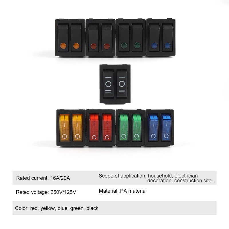 5 шт. кнопочный переключатель KCD4 16 А/2/3 в 20 А/250 В