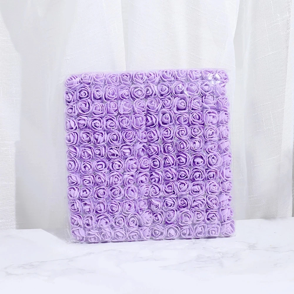 

144pcsChristmas Decorative Flower Wreath PE Bear of Rose Wedding Scrapbook Artificial Flower Fake Flower Home Decoration