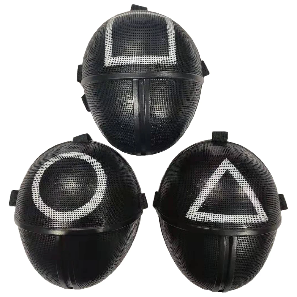 

Squid Game Cosplay Mask Square Circle Triangle Halloween Masks Fancy Dress Costume Accessories